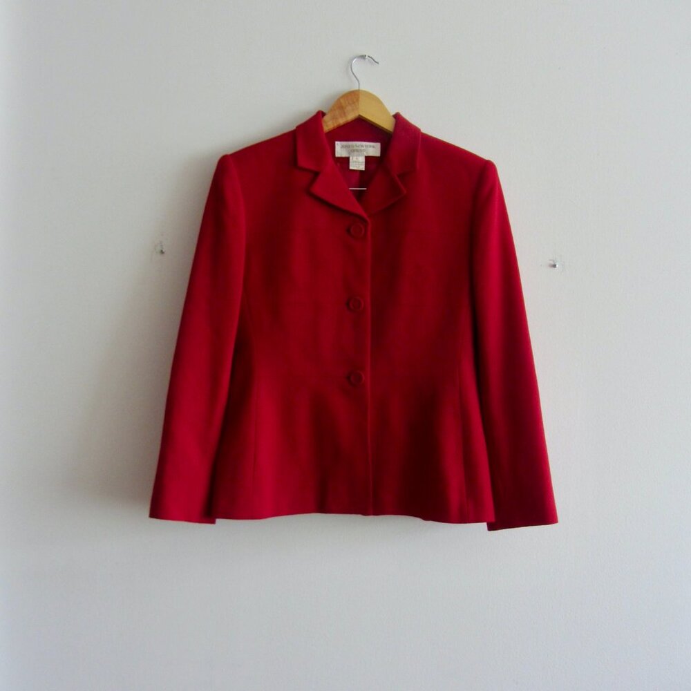 Jones New York red wool blazer 🔥